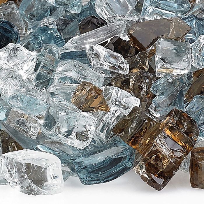 Fire by Design PMBR 1/2-Inch Premium Pre-Mixed Collection Fire Glass, 10 lb, Bali Reflective