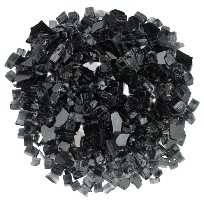 Fire by Design BLRFG 1/2-Inch Reflective Collection Fire Glass, 10 lb, Black Reflective