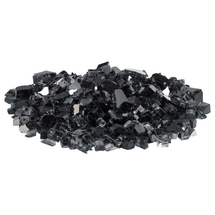 Fire by Design BLRFG 1/2-Inch Reflective Collection Fire Glass, 10 lb, Black Reflective