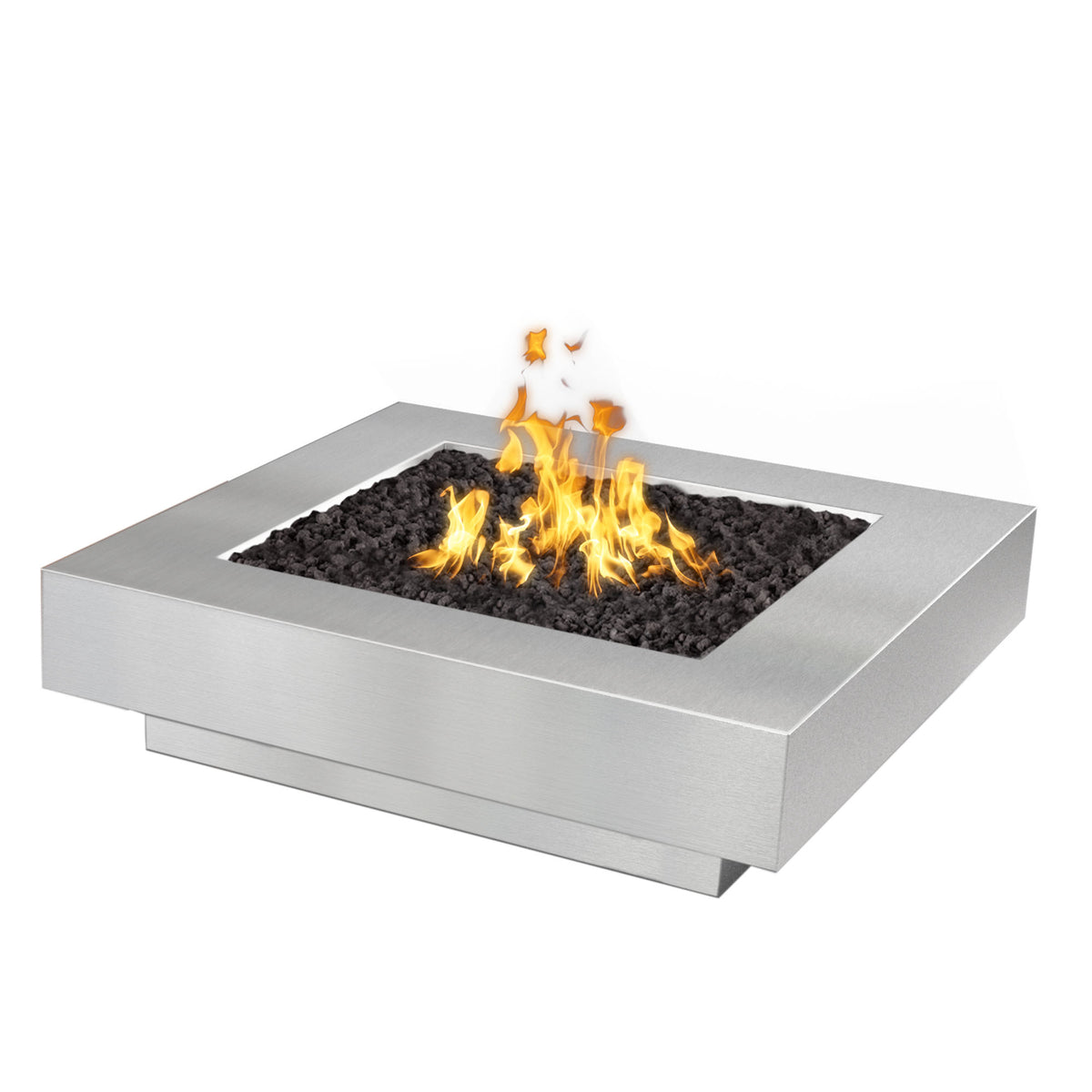 The Outdoor Plus Cabo Square Fire Pit - Stainless Steel