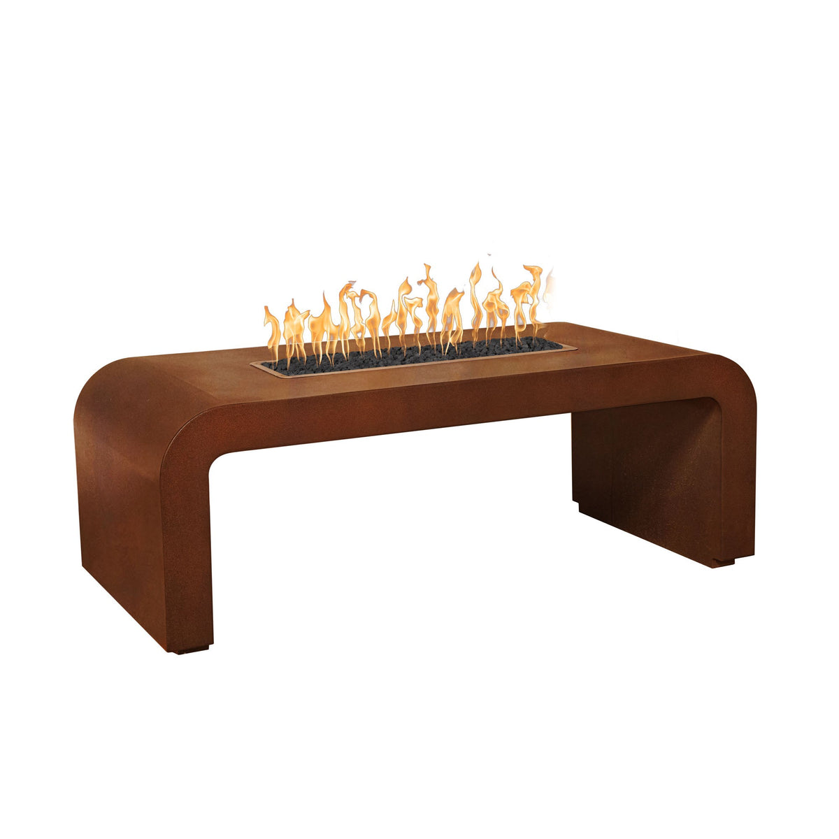 The Outdoor Plus Calabasas Fire Table - Corten Steel