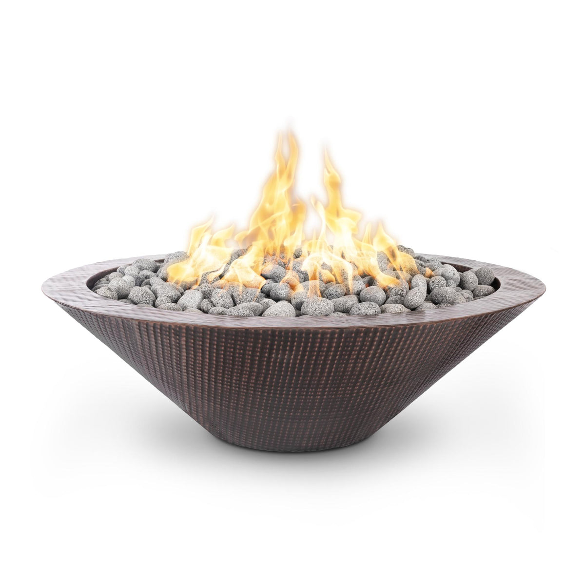 The Outdoor Plus Cazo Narrow Ledge Fire Pit - Hammered Copper