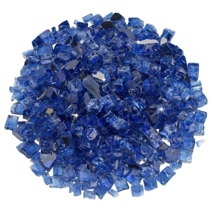 Fire by Design COLRFG 1/2-Inch Reflective Collection Fire Glass, 10 lb, Cobalt Reflective