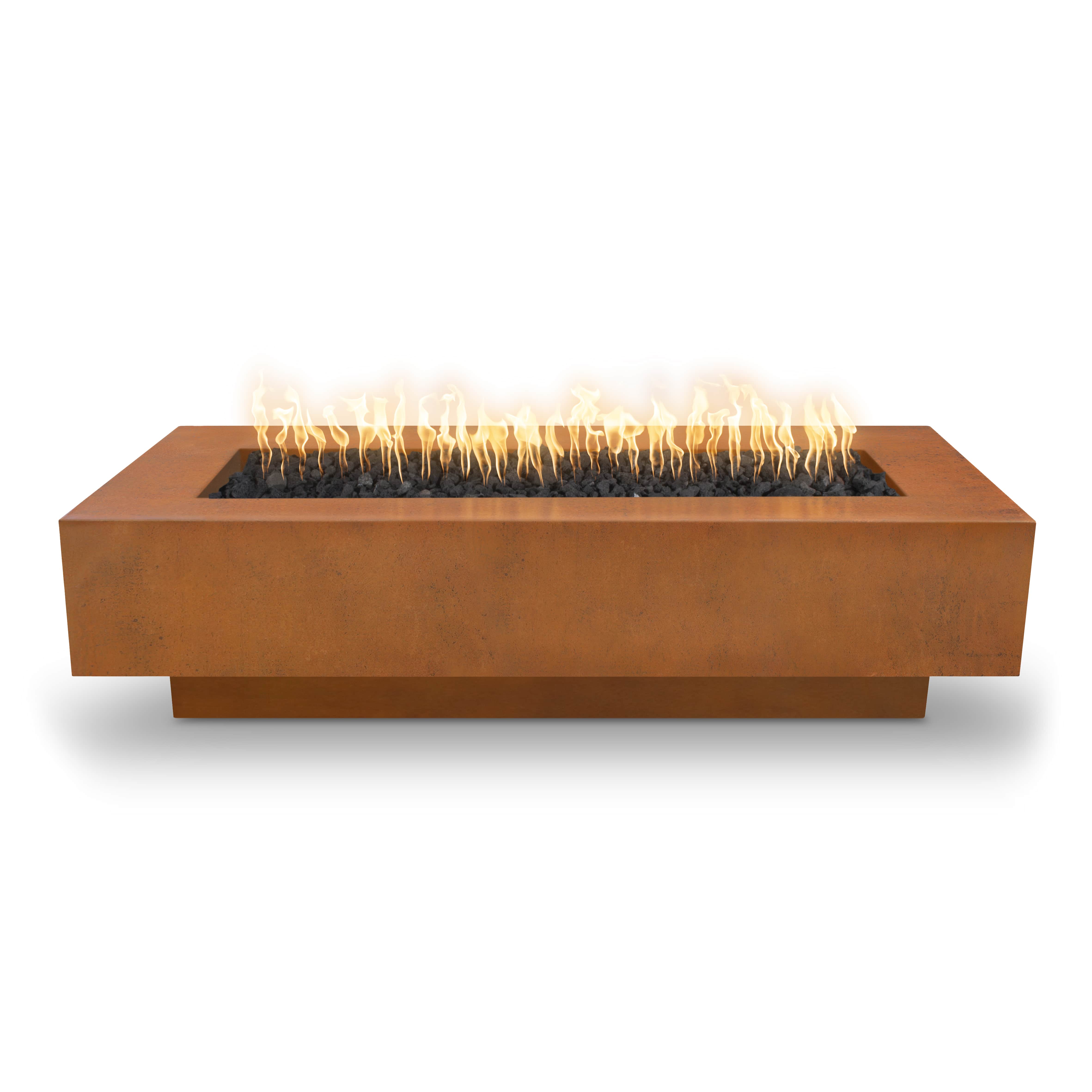 Top Fires by The Outdoor Plus Coronado 84x28-Inches Linear Corten Steel Gas Fire Pit