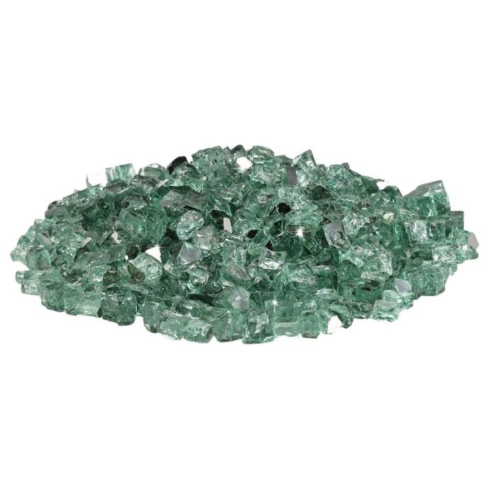 Fire by Design EVRFG 1/2-Inch Reflective Collection Fire Glass, 10 lb, Evergreen Reflective