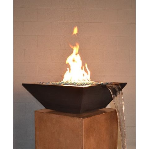 Fire by Design APSQFWB42 Geo Square 42-Inch Fire and Water Bowl