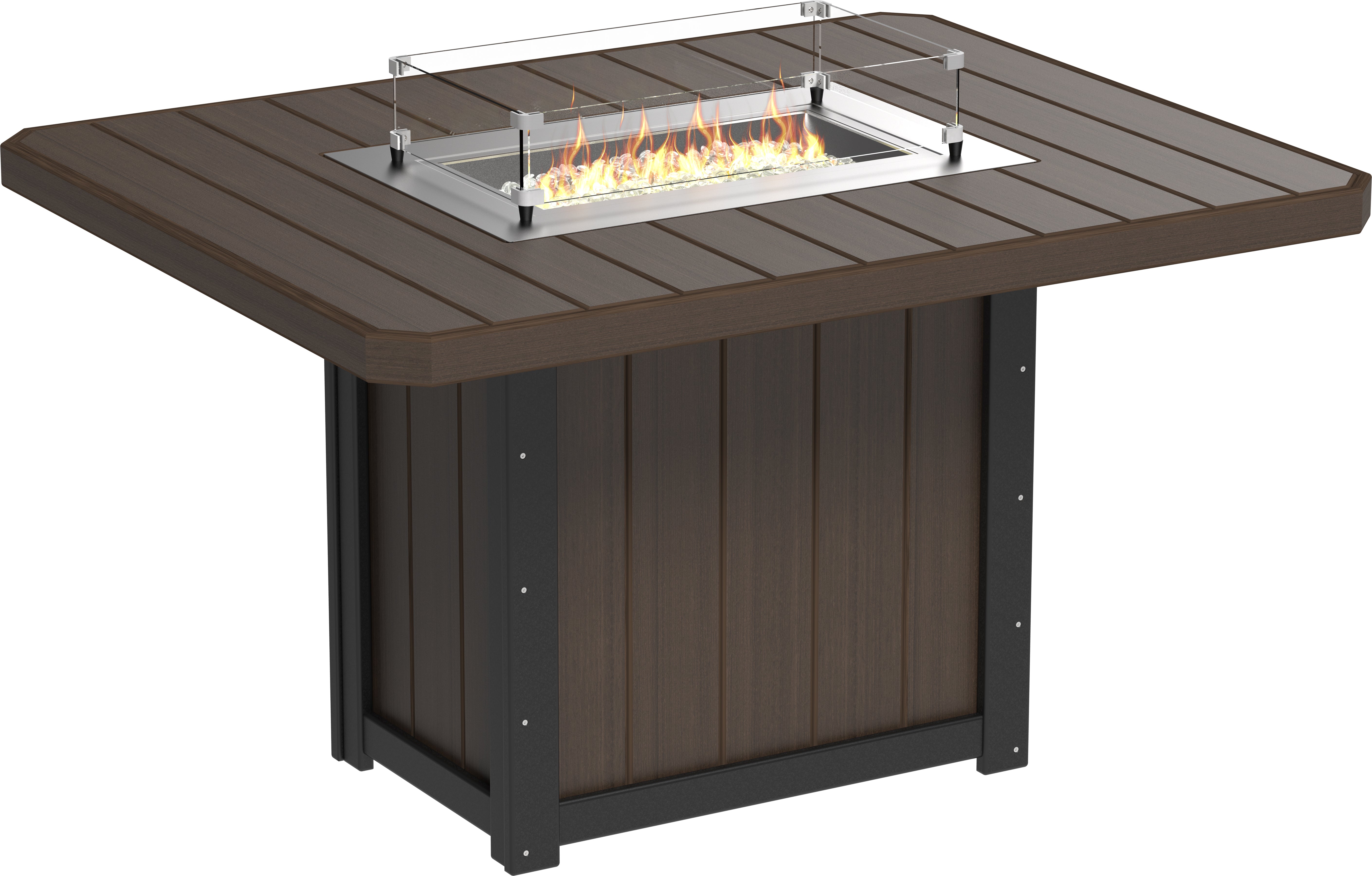 LuxCraft Lumin Fire Table 62 Rectangular