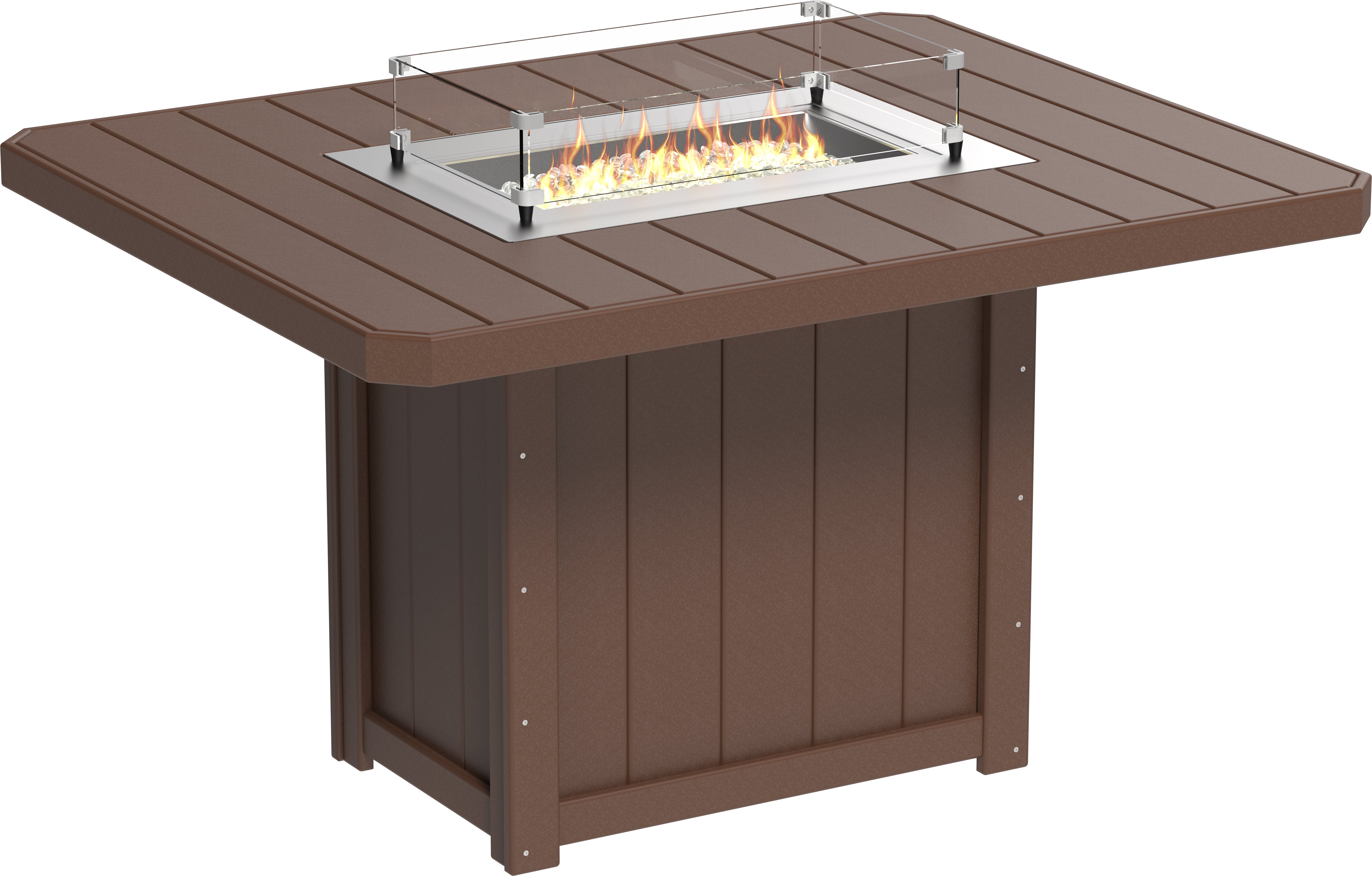 LuxCraft Lumin Fire Table 62 Rectangular