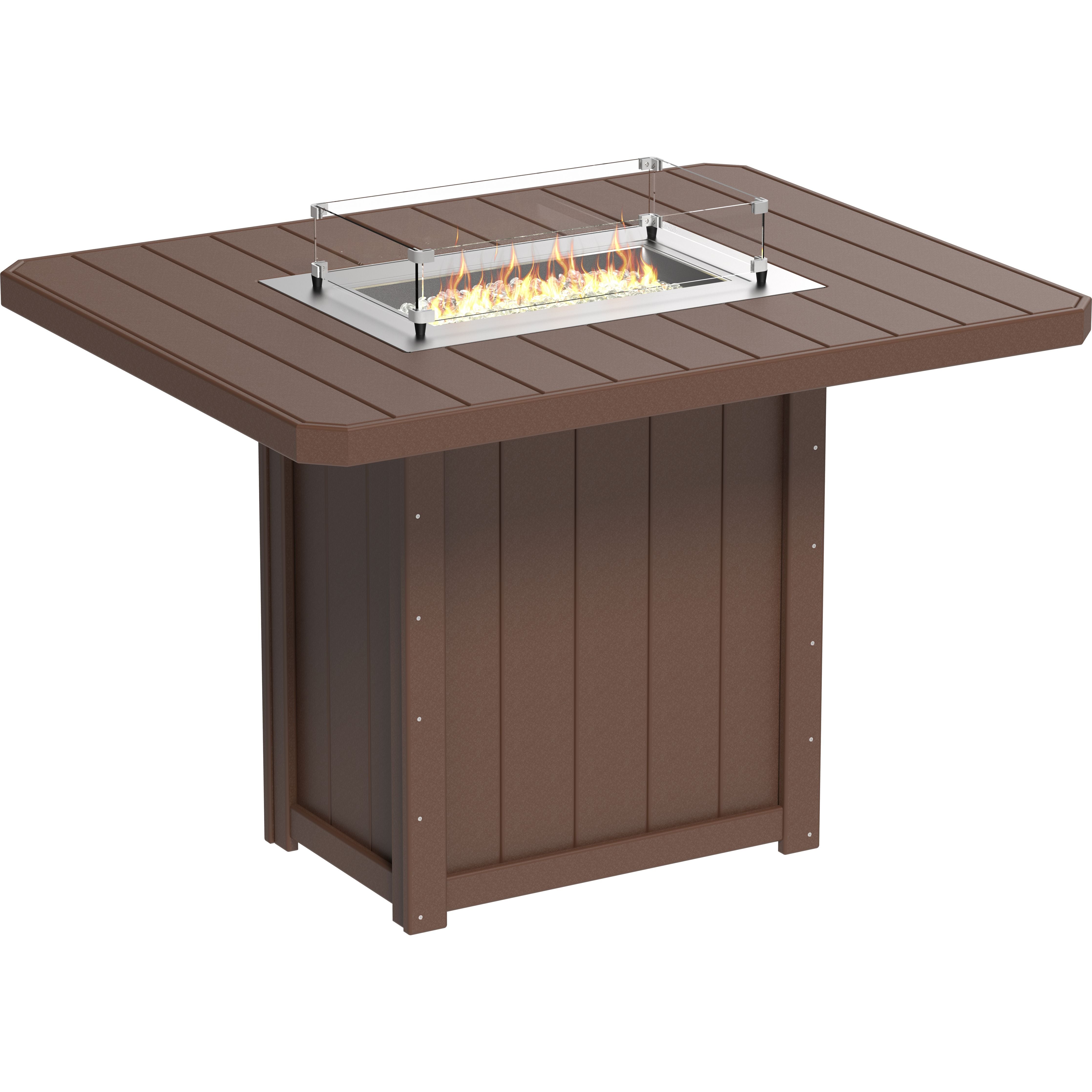 LuxCraft Lumin Fire Table 62 Rectangular