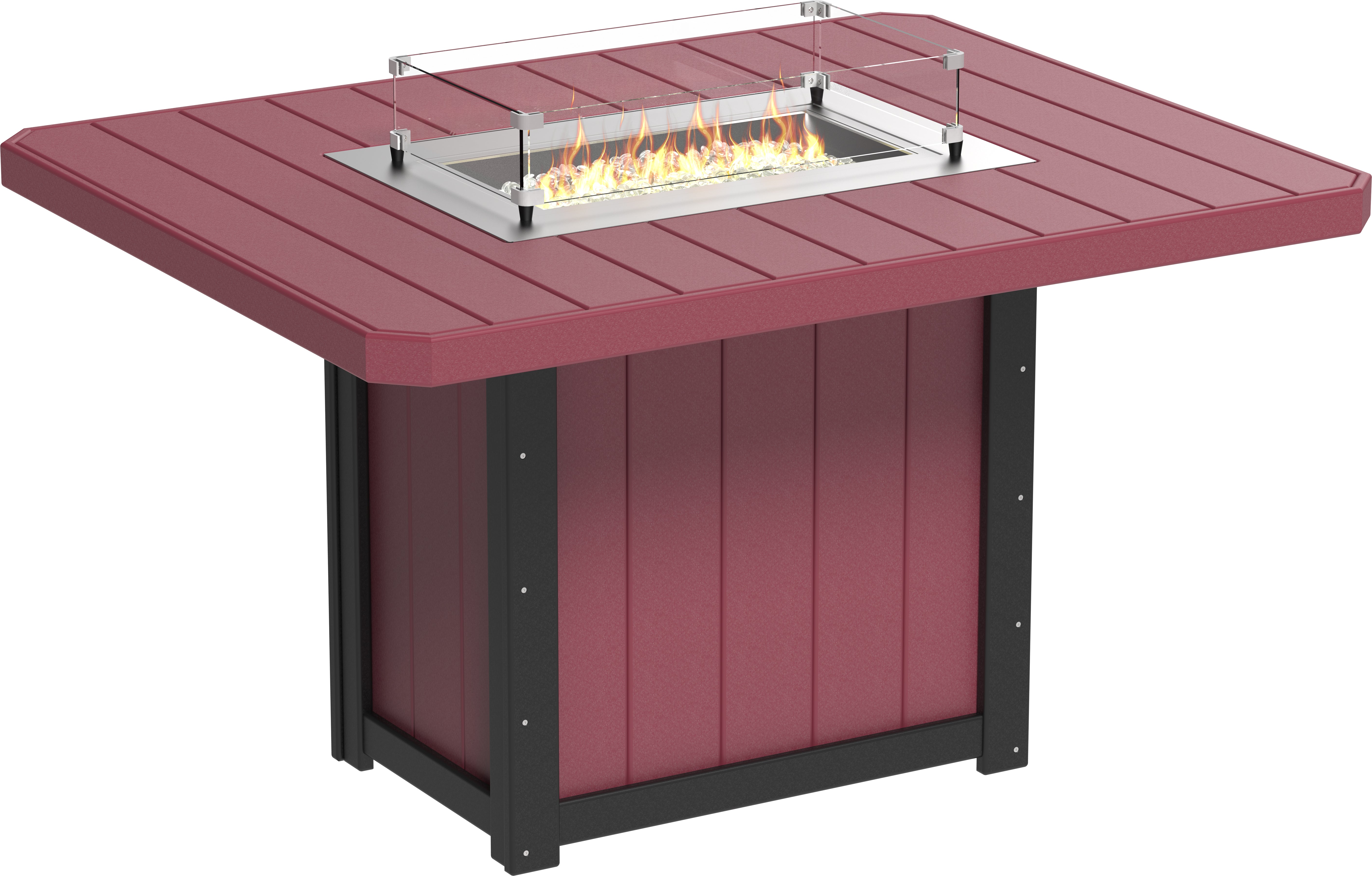 LuxCraft Lumin Fire Table 62 Rectangular