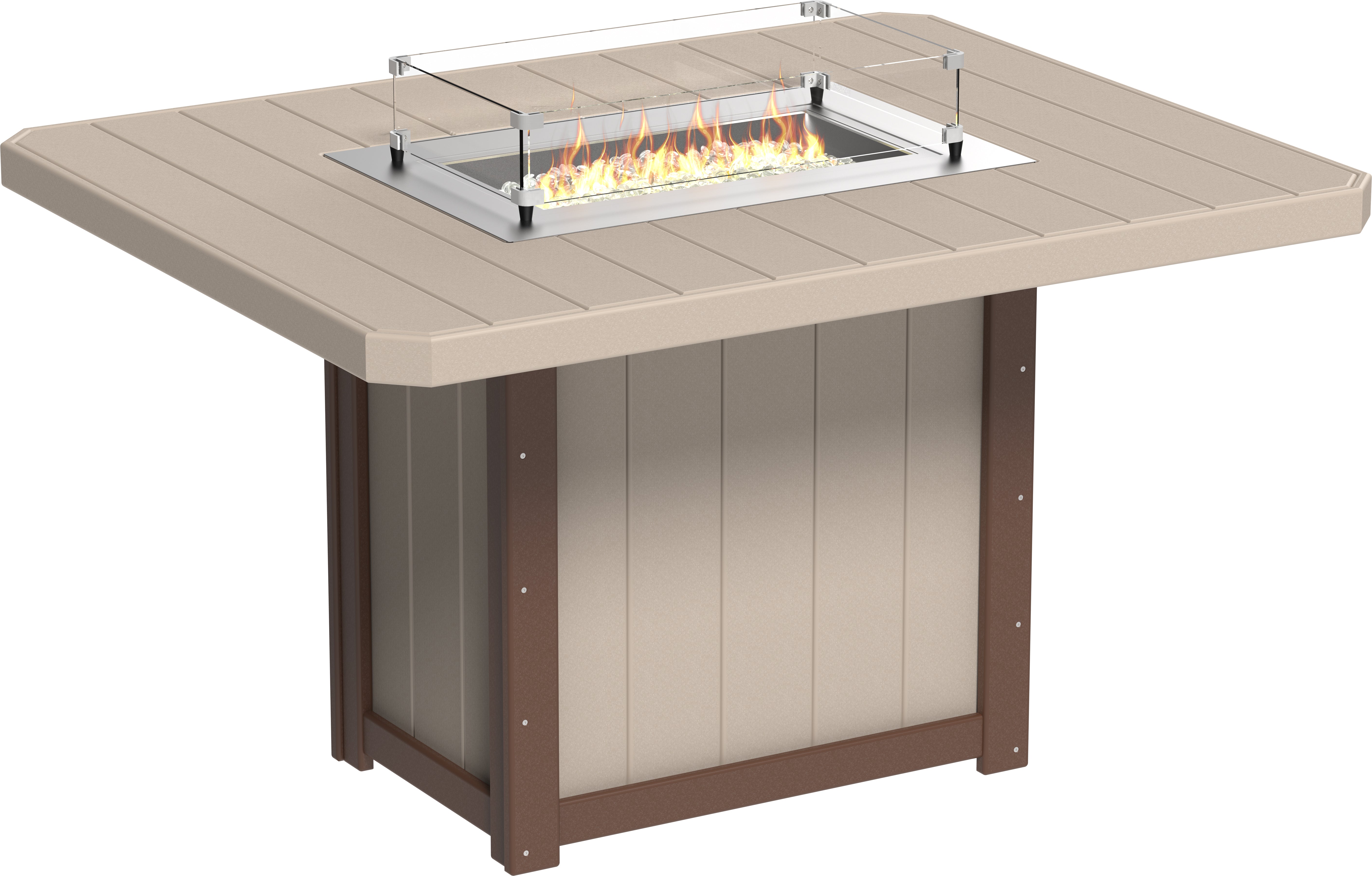 LuxCraft Lumin Fire Table 62 Rectangular