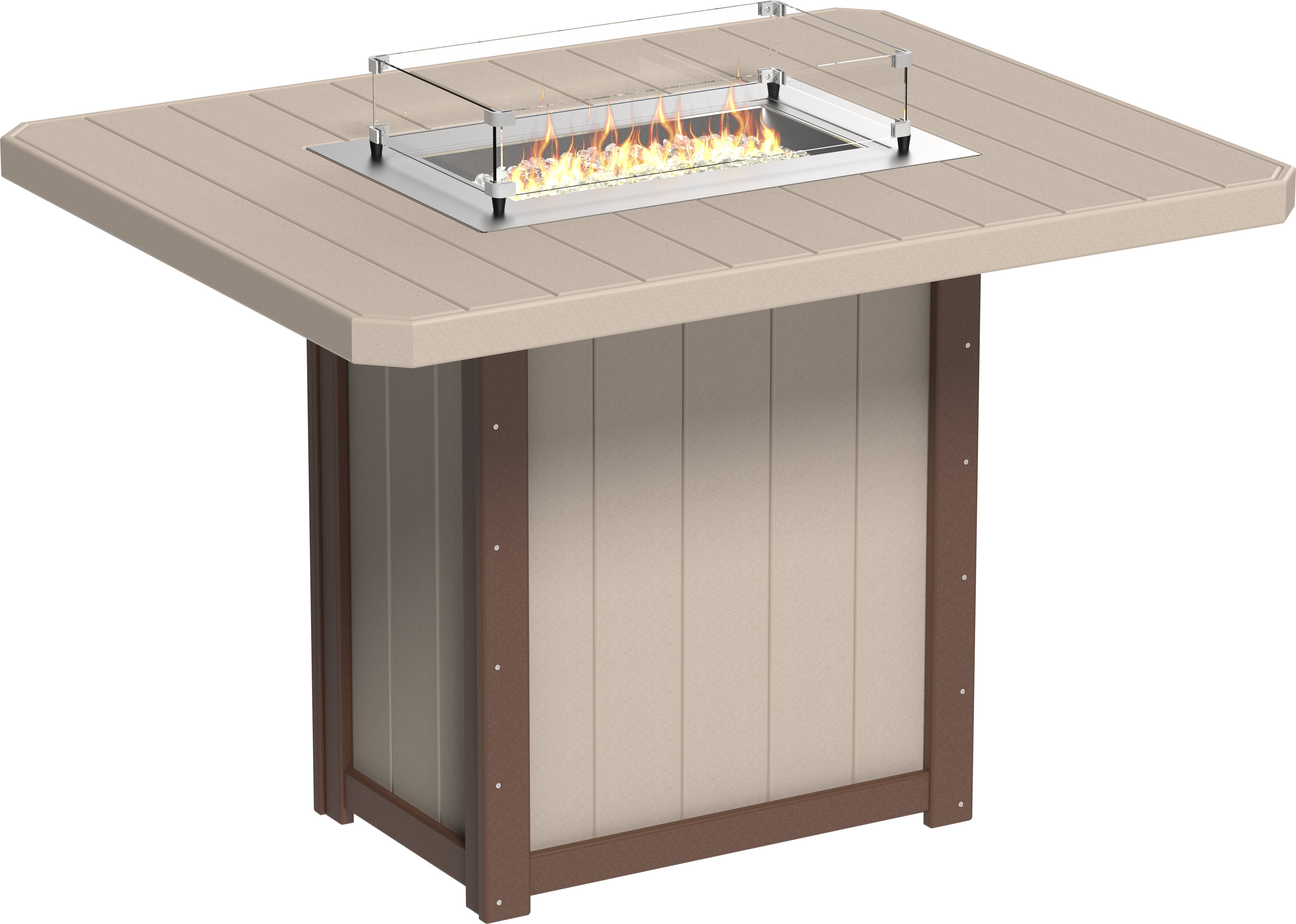 LuxCraft Lumin Fire Table 62 Rectangular