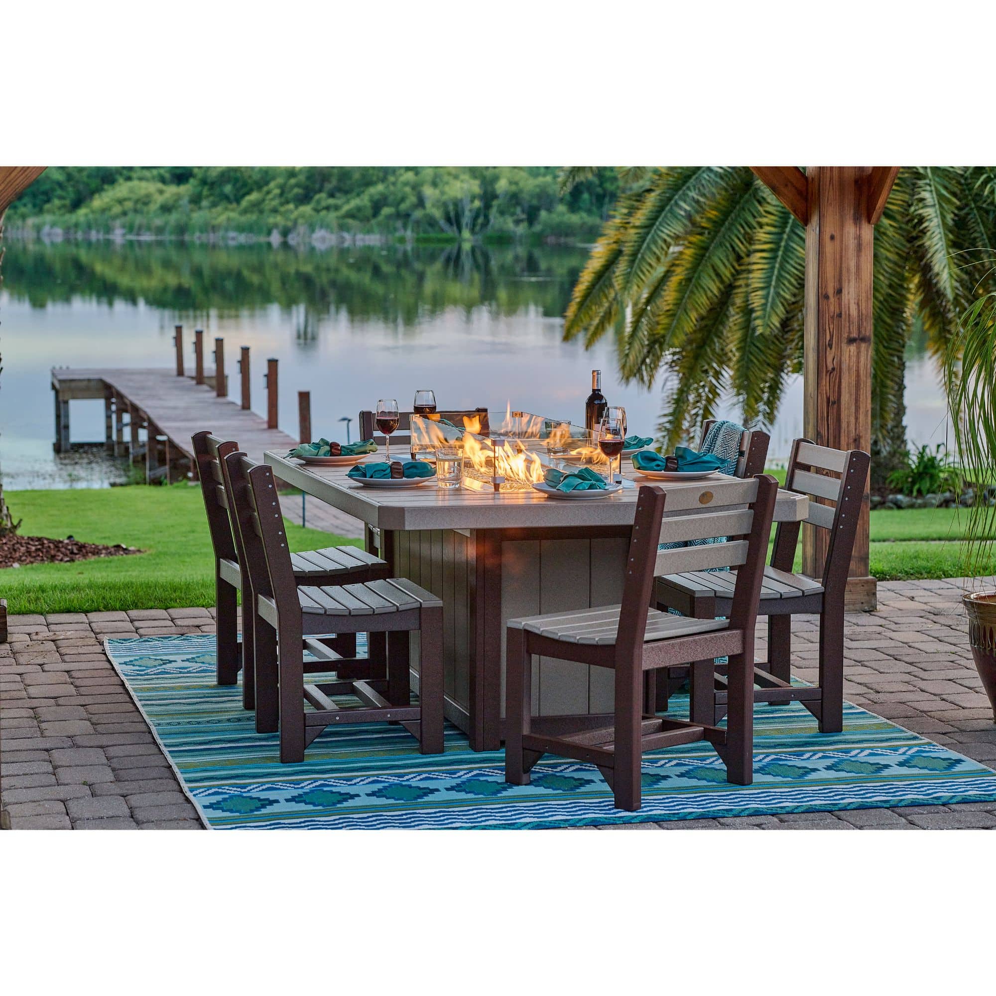 fire table with chairs