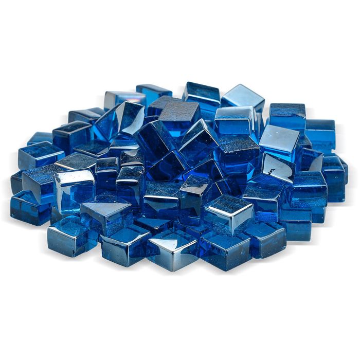 Fire by Design 2PBLUSTER 1/2-Inch, 2.0 Collection Fire Glass, 10 lb, Pacific Blue Luster