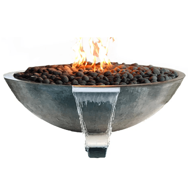Fire by Design ZENRFWB32 Round Zen 32-Inch GFRC Fire and Water Bowl