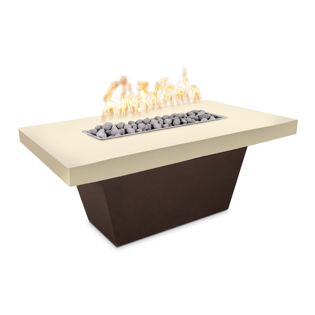 The Outdoor Plus Tacoma Fire Table - GFRC Top & Powder Coat Base