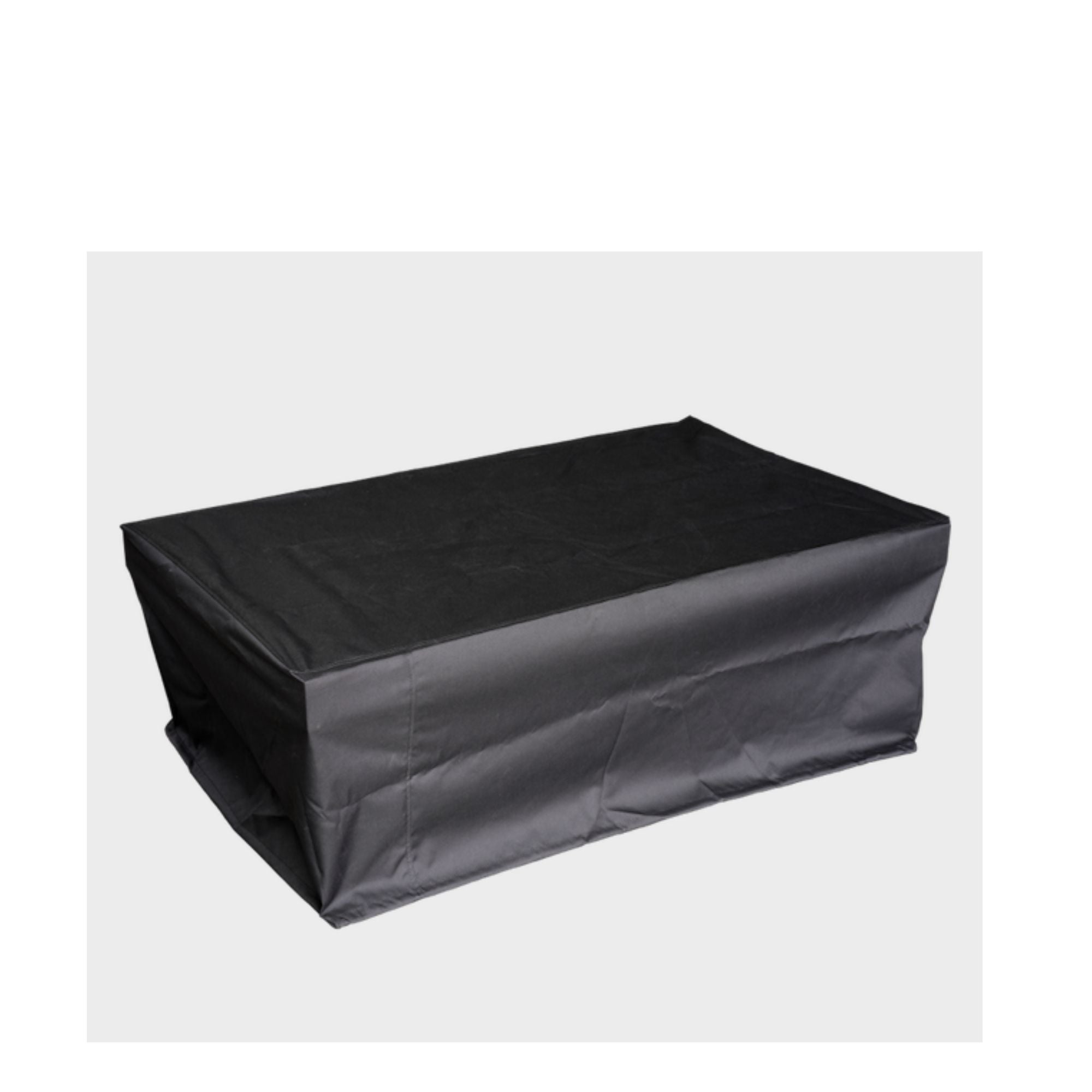 Black rectangular cover on a white background