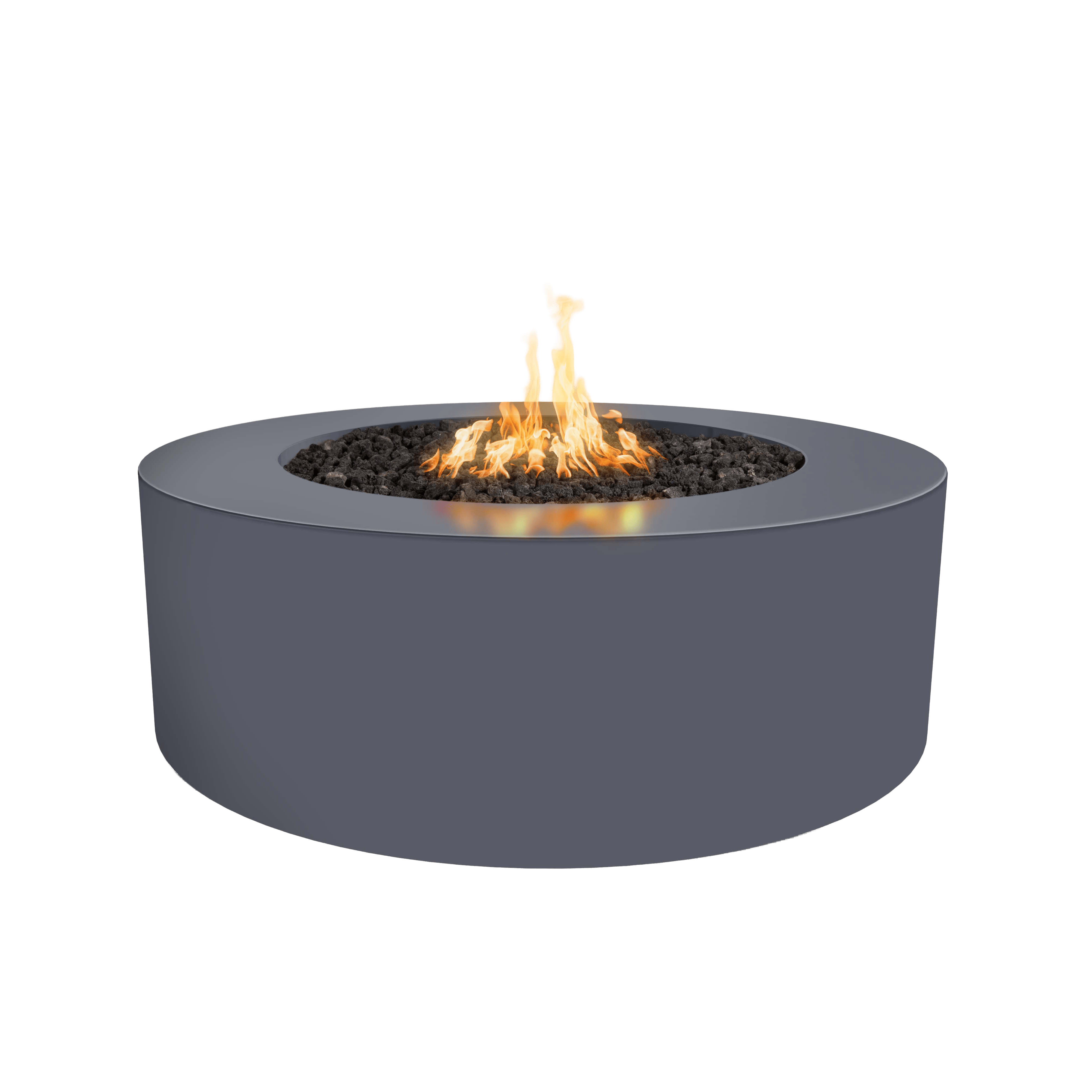 Top Fires by The Outdoor Plus Unity 60x24-Inch Round Powder Coated Steel Gas Fire Pit