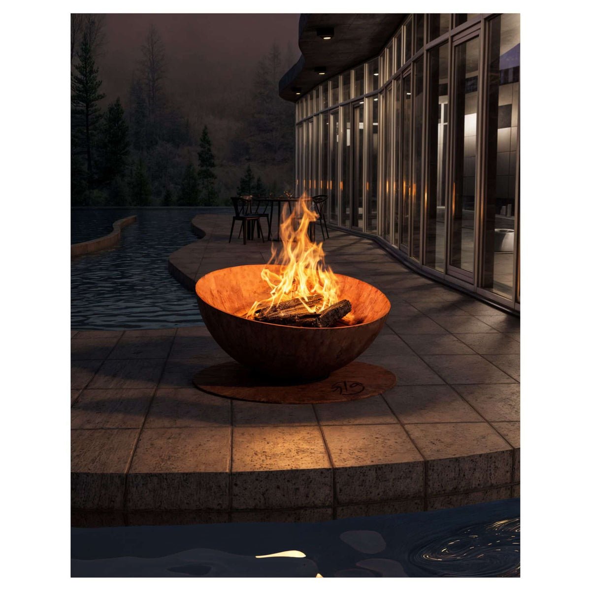 GlammFire Solace - Firewood/Charcoal Fire Pit