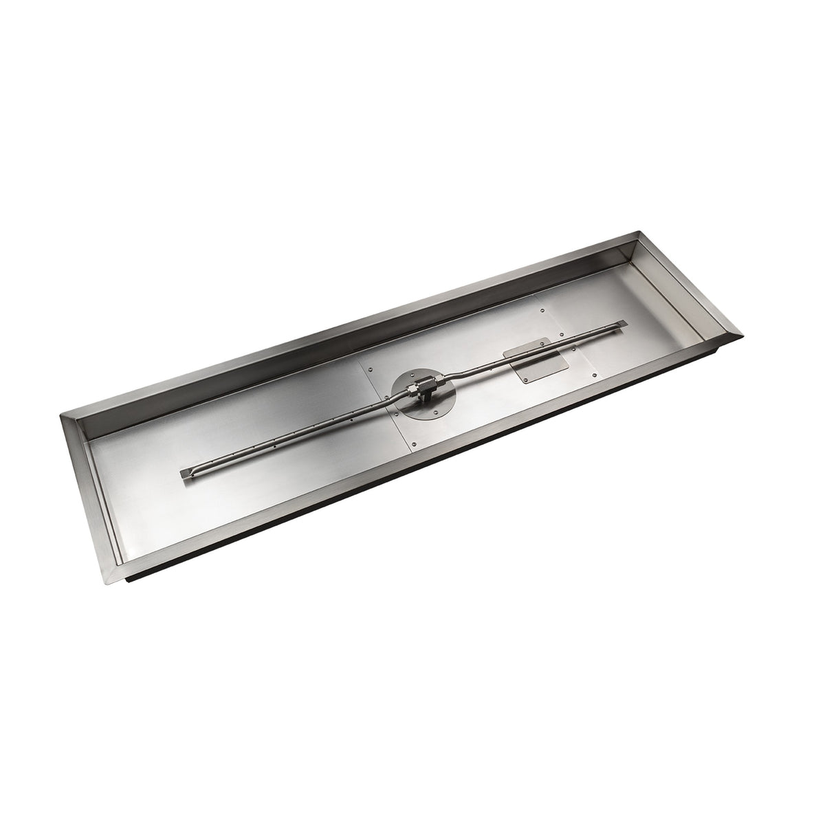 Fire by Design rectangle drop-in stainless steel burner pan with burner