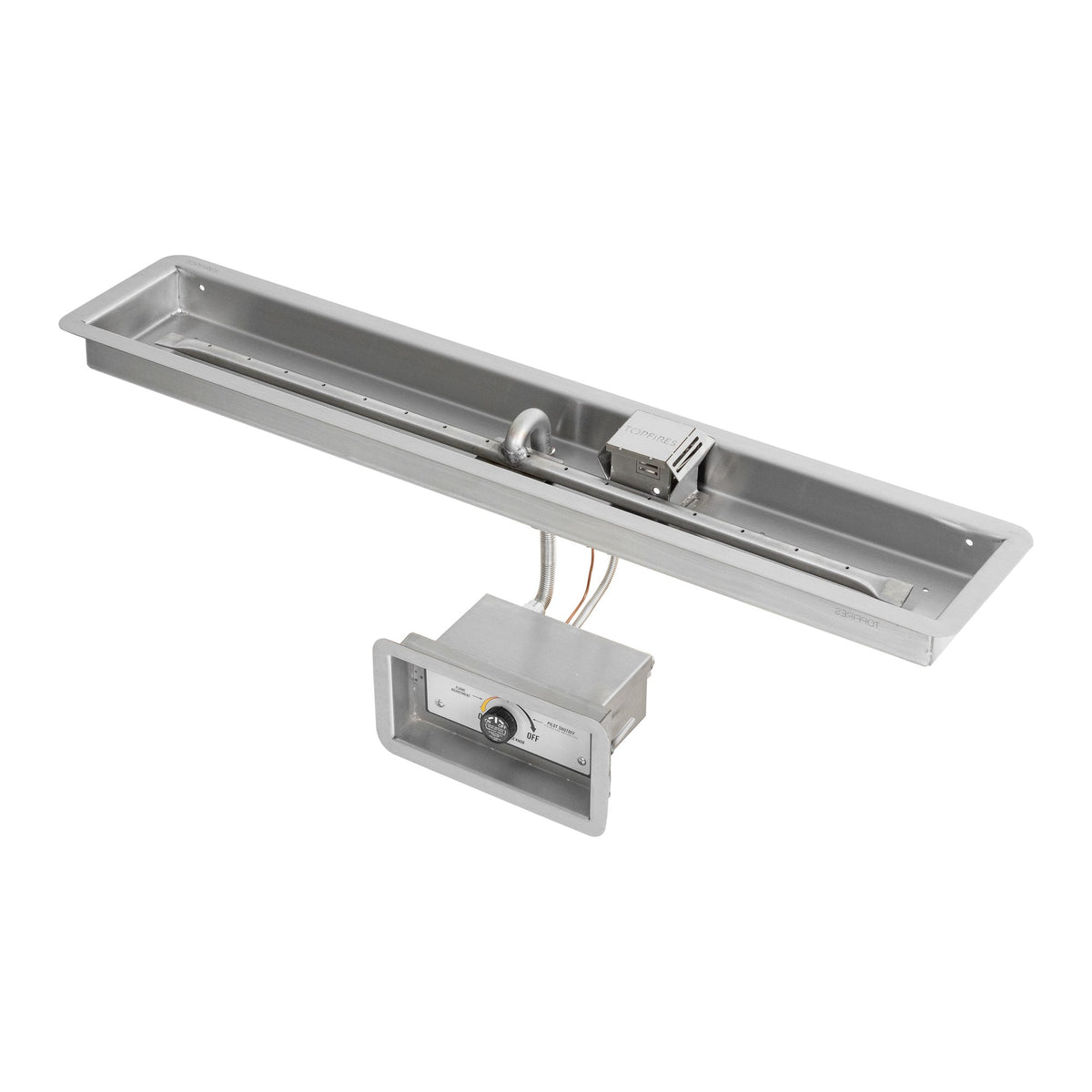 Rectangle drop-in pan with linear burner, Match Lit w/ Flame Sense