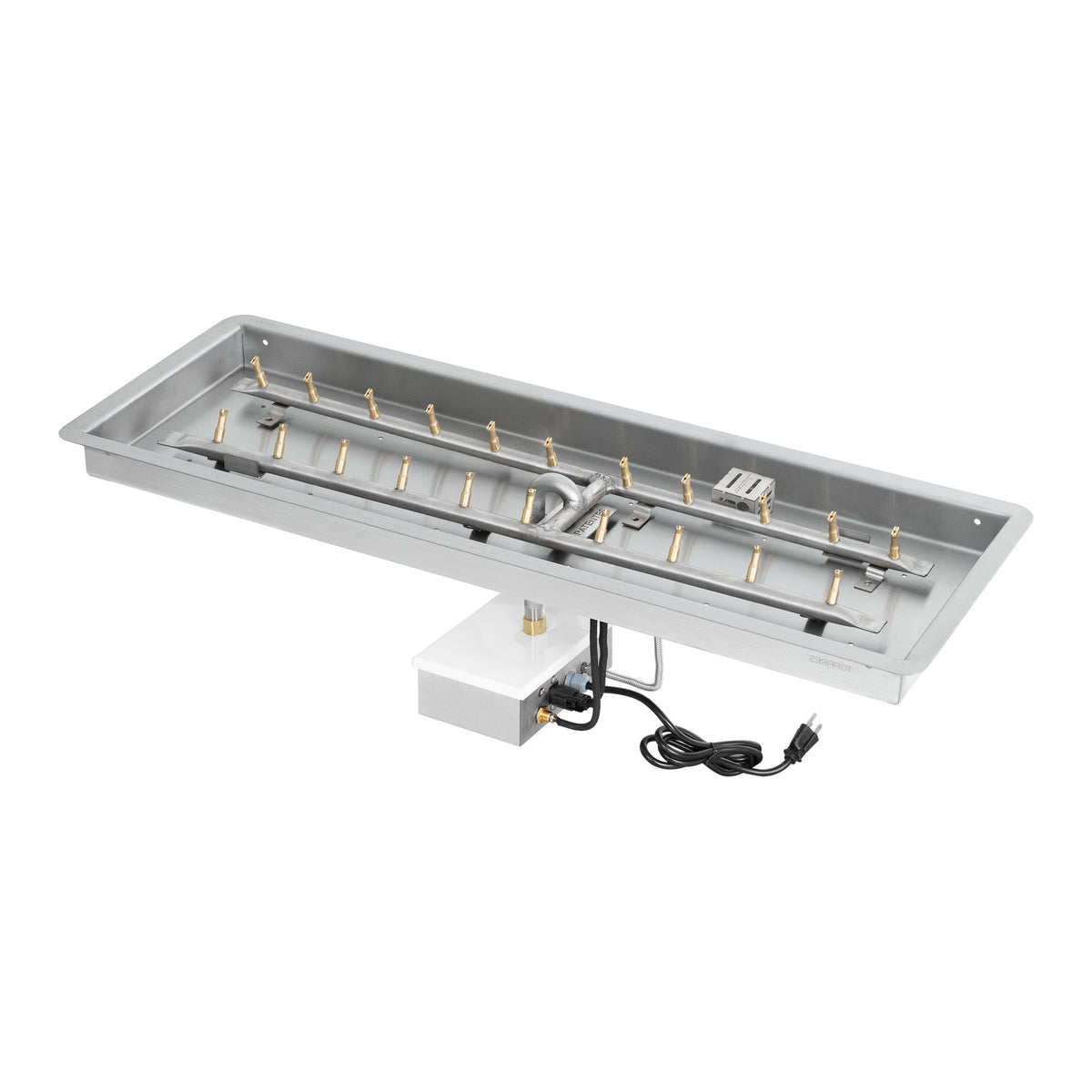 Rectangular drop-in pan with stainless steel 'H' bullet burner, Plug & Play