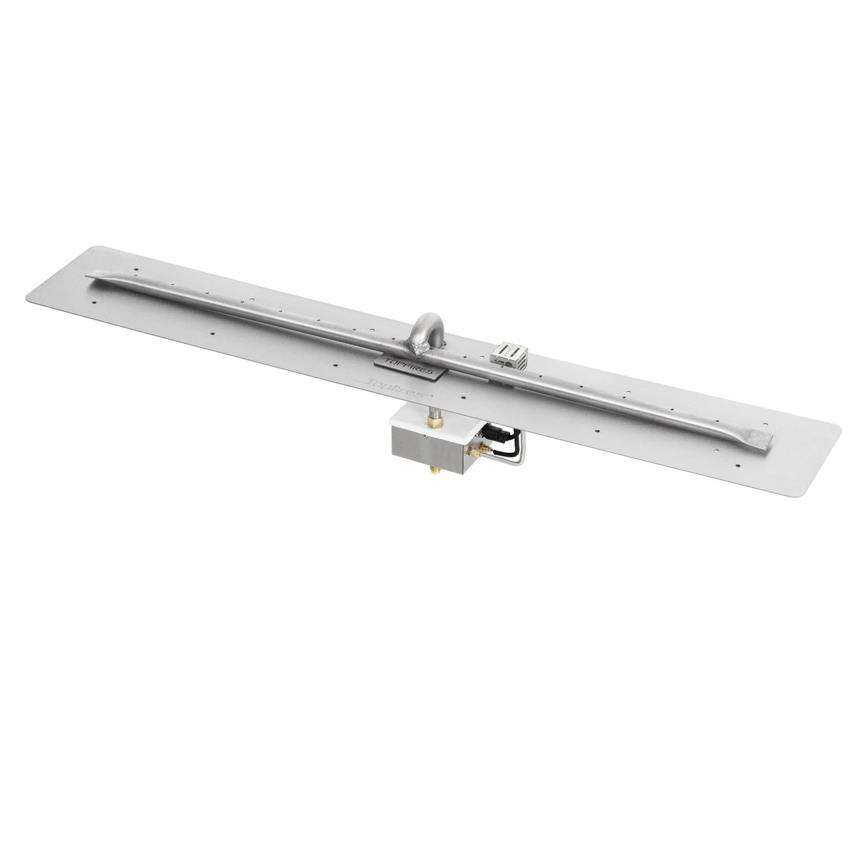 The Outdoor Plus Rectangle Flat Pan & Linear Stainless Steel Burner Kit - 6" Wide