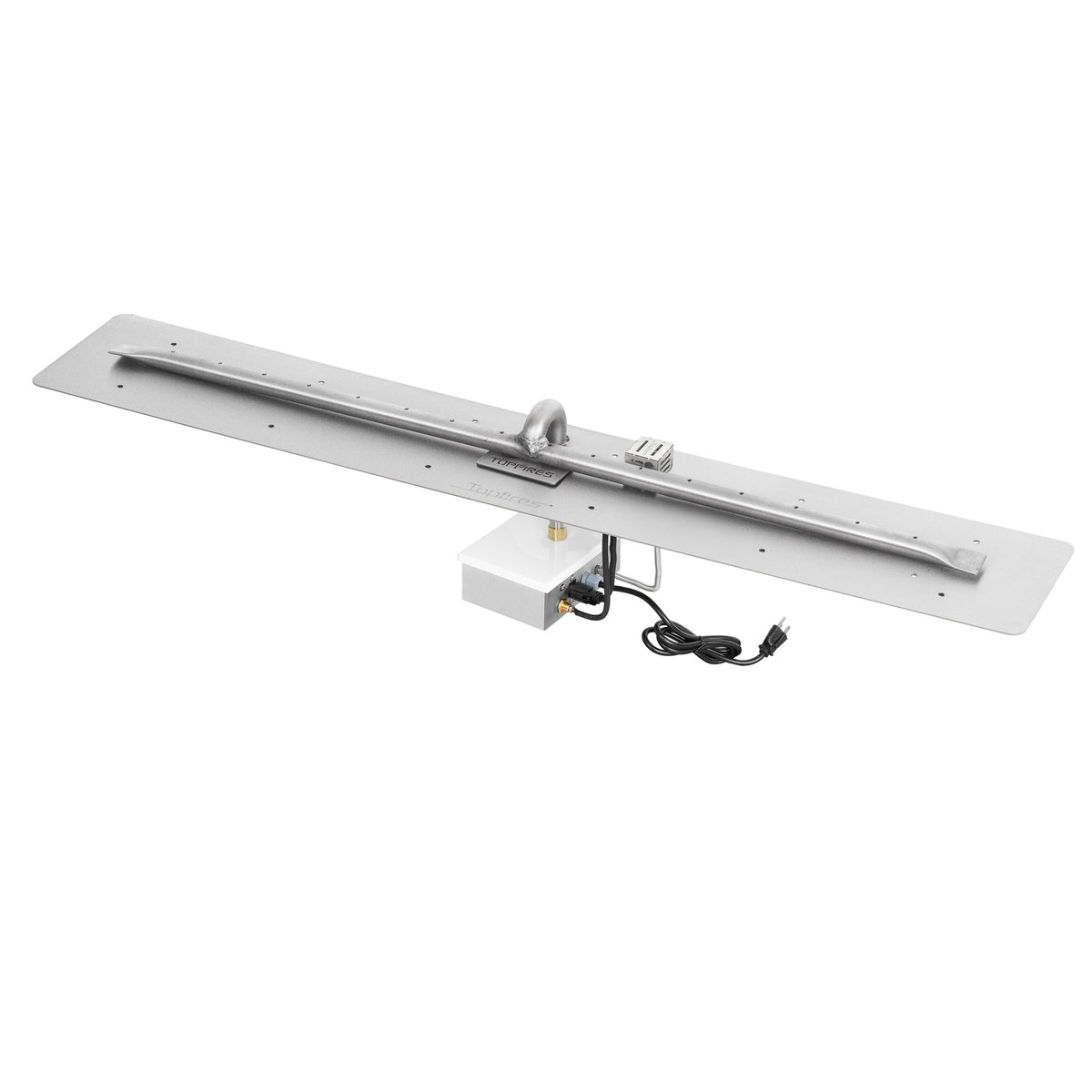 The Outdoor Plus Rectangle Flat Pan & Linear Stainless Steel Burner Kit - 6" Wide