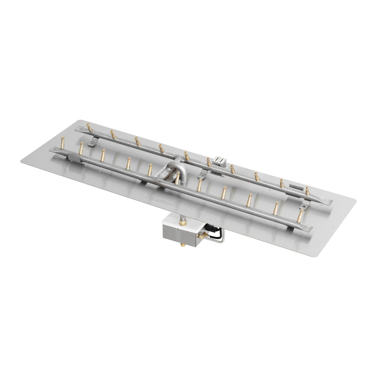 Rectangular flat pan with stainless steel 'H' bullet burner, 30DC Electronic Ignition