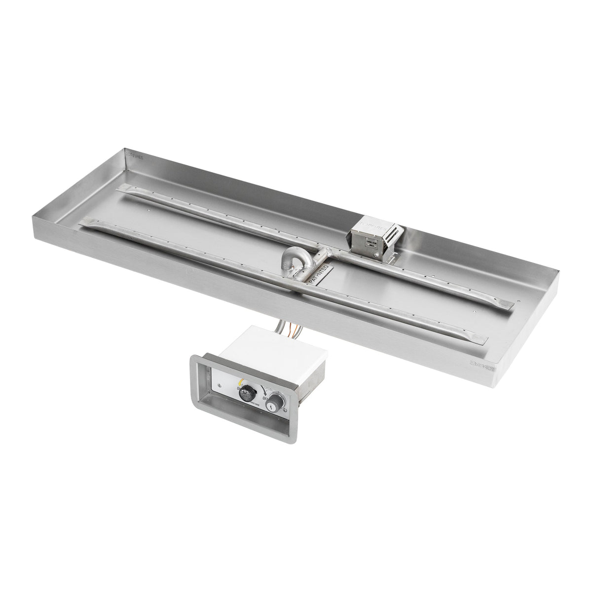 Rectangle lipless pan with H burner, Flame Sense w/ Spark Ignition