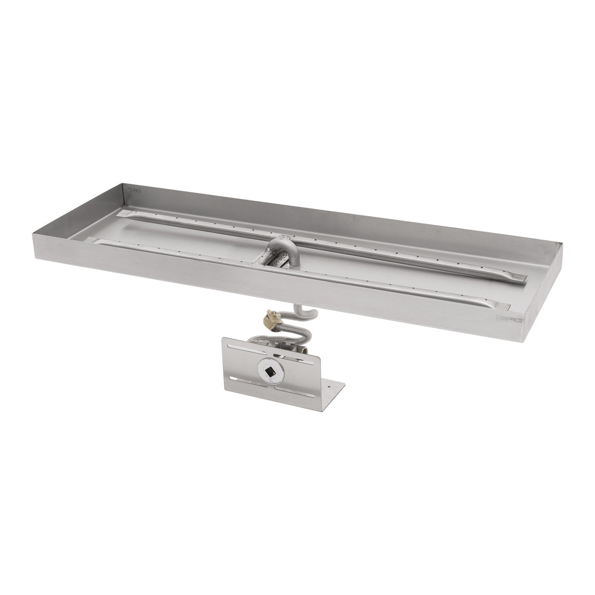 Rectangle lipless pan with H burner, Match Lit