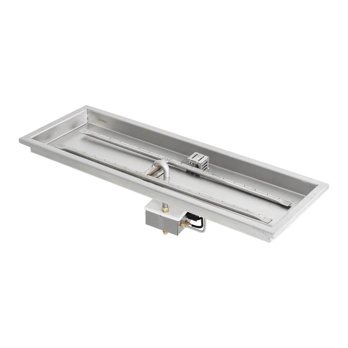 Rectangle raised lip pan with H burner, 30DC Electronic Ignition