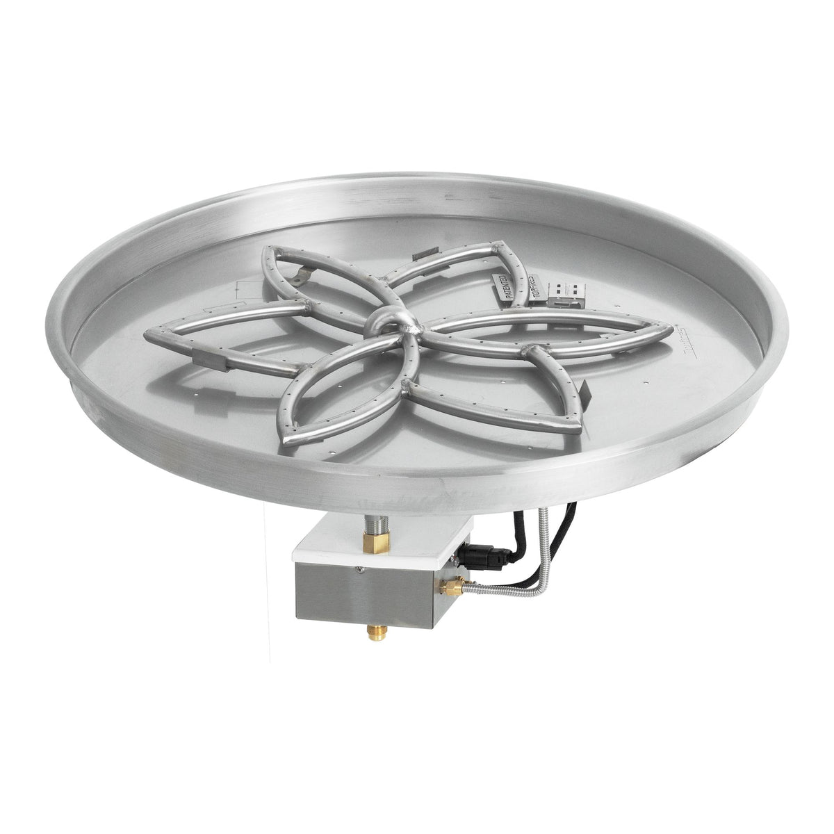 Round drop-in pan with lotus burner, 30DC Electronic Ignition