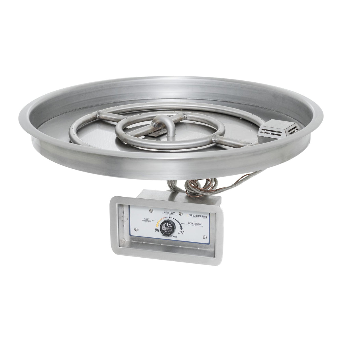 Round drop-in pan with round burner, Match Lit w/ Flame Sense