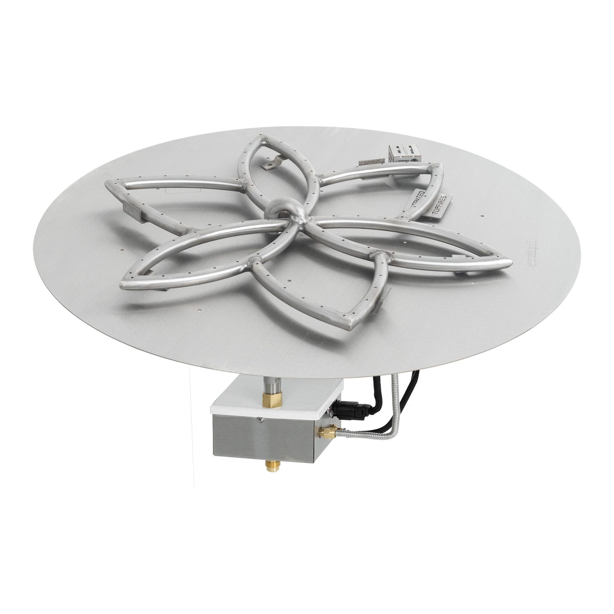 Round flat pan with lotus burner, 30DC Electronic Ignition
