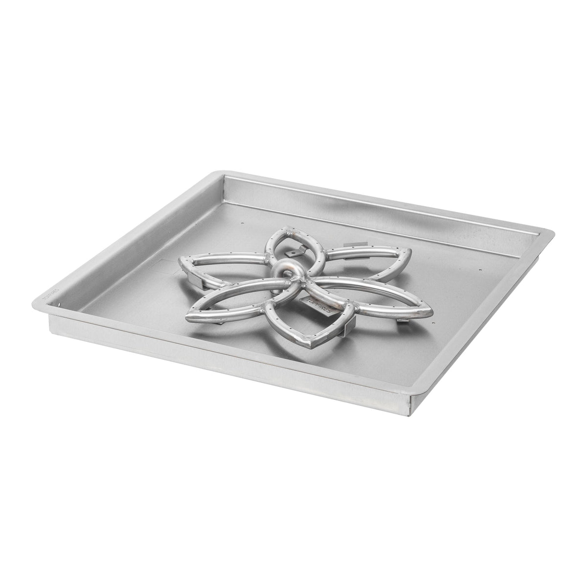 Square drop-in pan with lotus burner, Match Lit