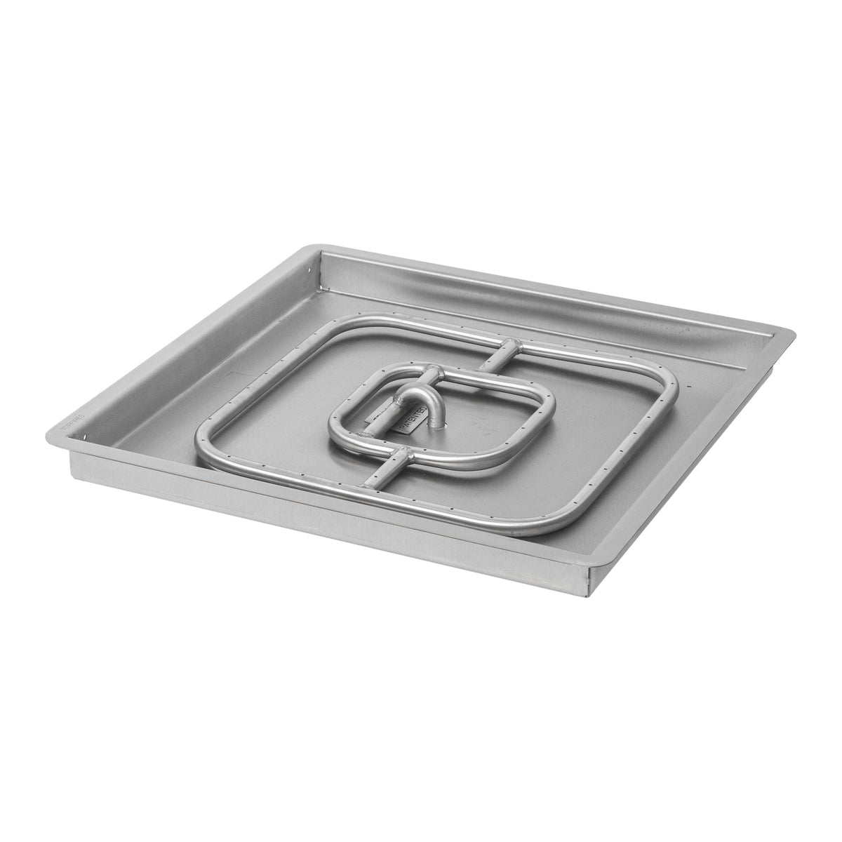 Square drop-in pan with square burner, Match Lit