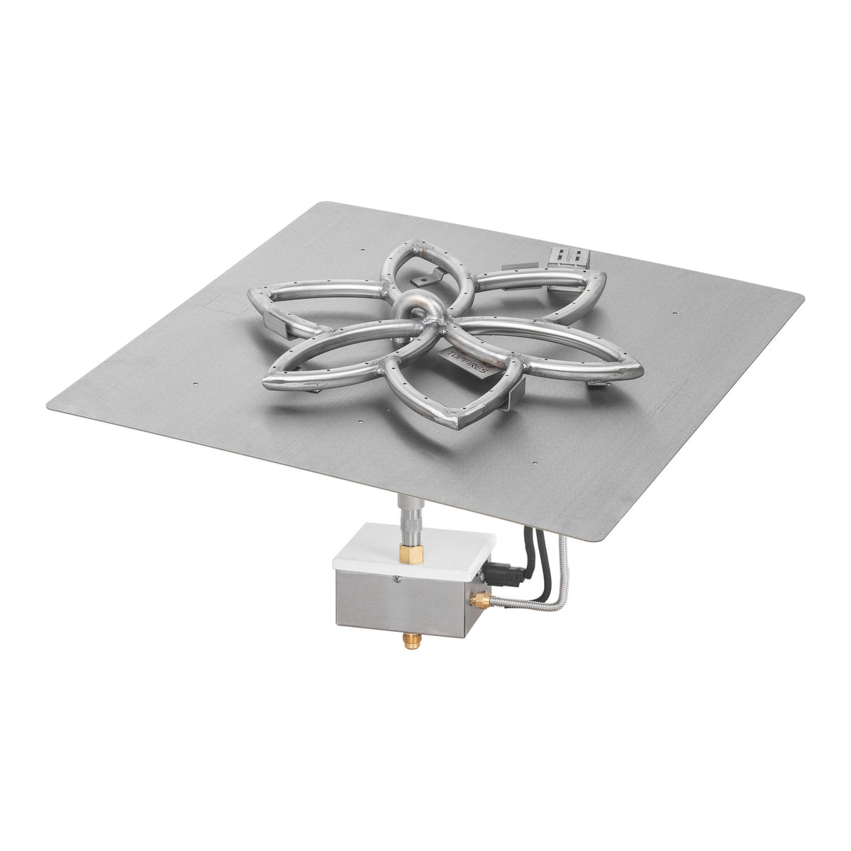 Square flat pan with lotus burner, 30DC Electronic Ignition