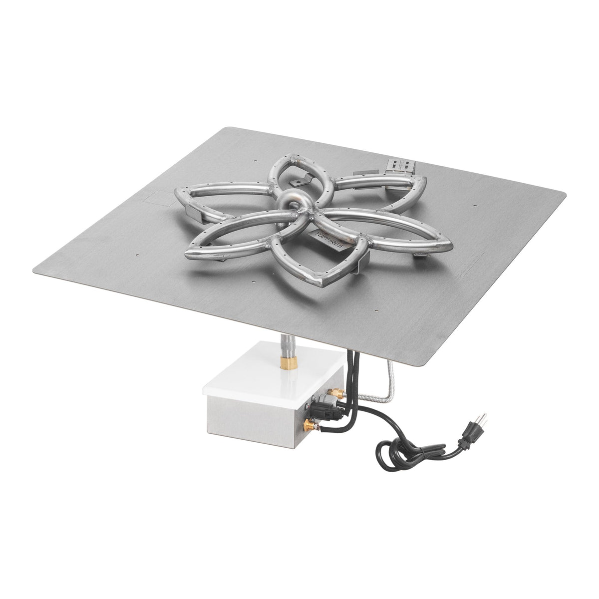 Square flat pan with lotus burner, Plug & Play
