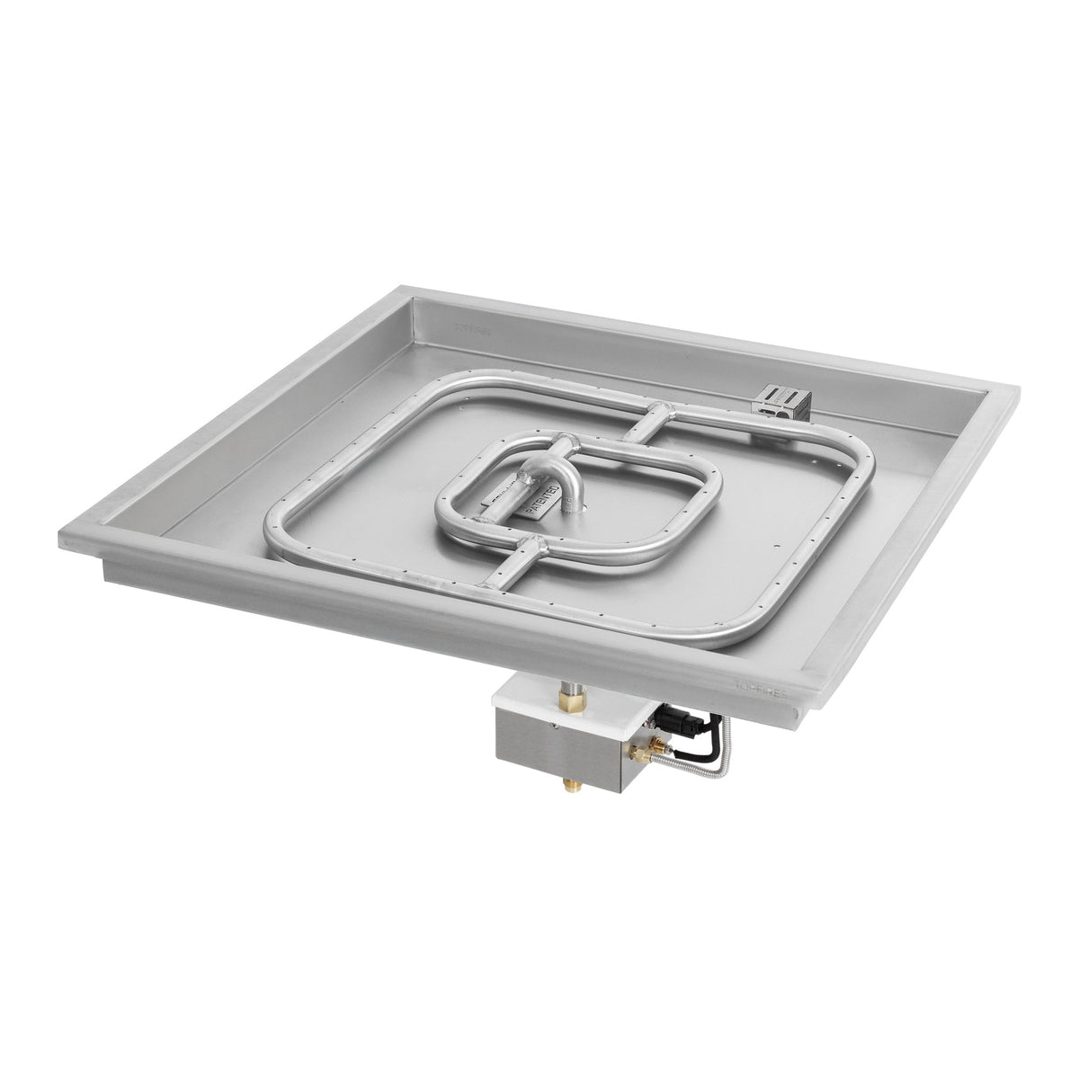 Square raised lip pan with square burner, 30DC Electronic Ignition