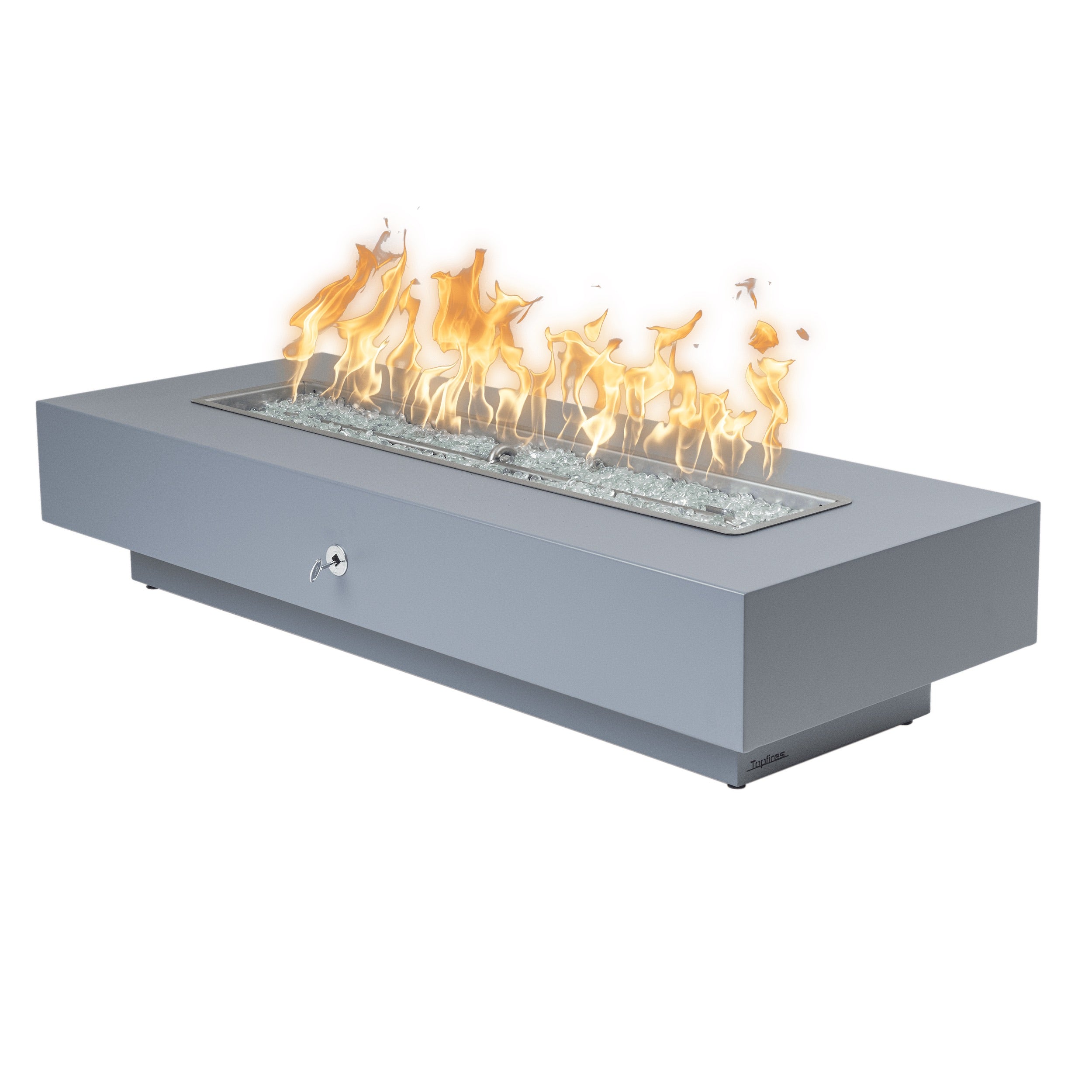 Top Fires by The Outdoor Plus Coronado 60x28-Inch Linear Powder Coated Steel Gas Fire Pit