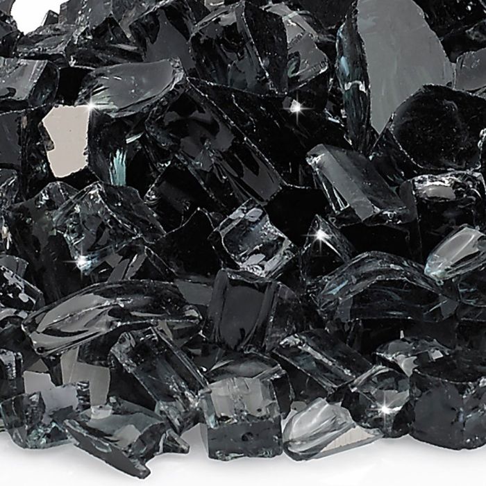 Fire by Design BLRFG 1/2-Inch Reflective Collection Fire Glass, 10 lb, Black Reflective