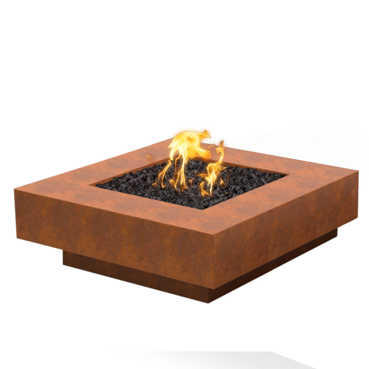 The Outdoor Plus Cabo Square Fire Pit - Corten Steel