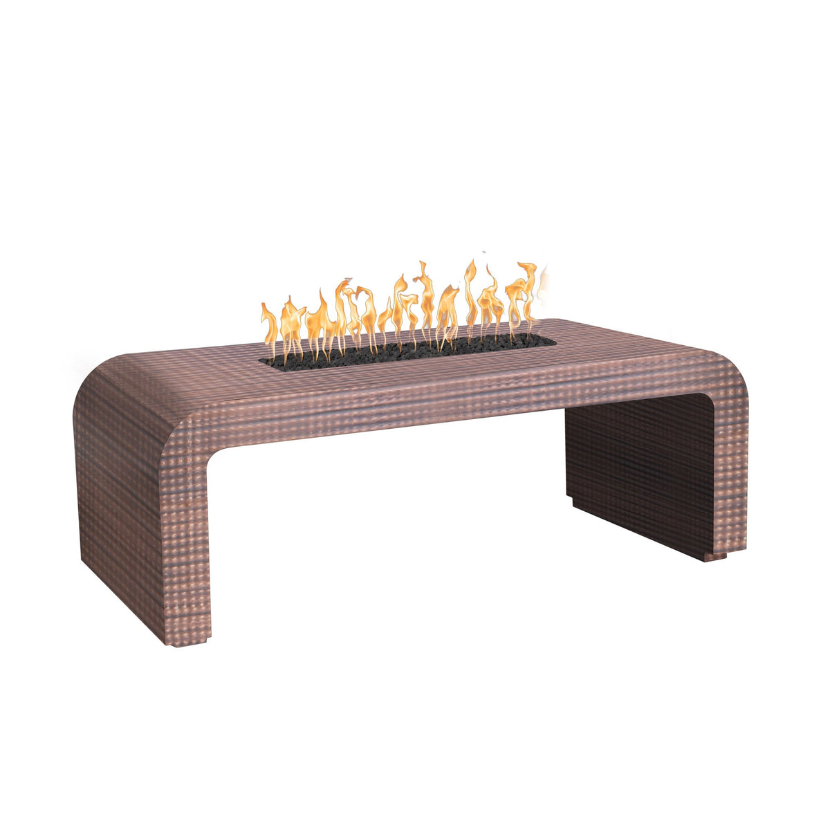 The Outdoor Plus Calabasas Fire Table - Hammered Copper