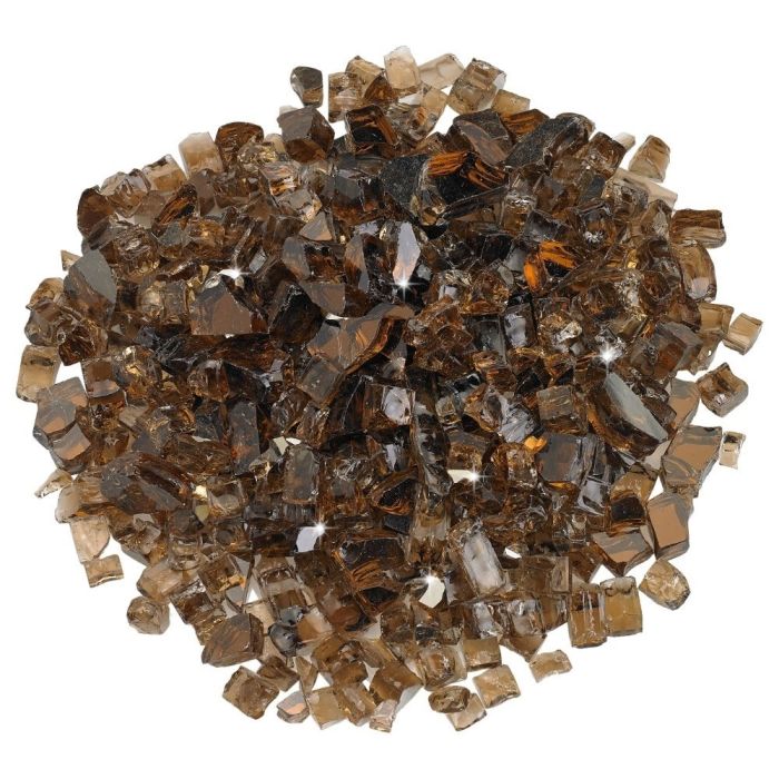 Fire by Design COPRFG 1/2-Inch Reflective Collection Fire Glass, 10 lb, Copper Reflective