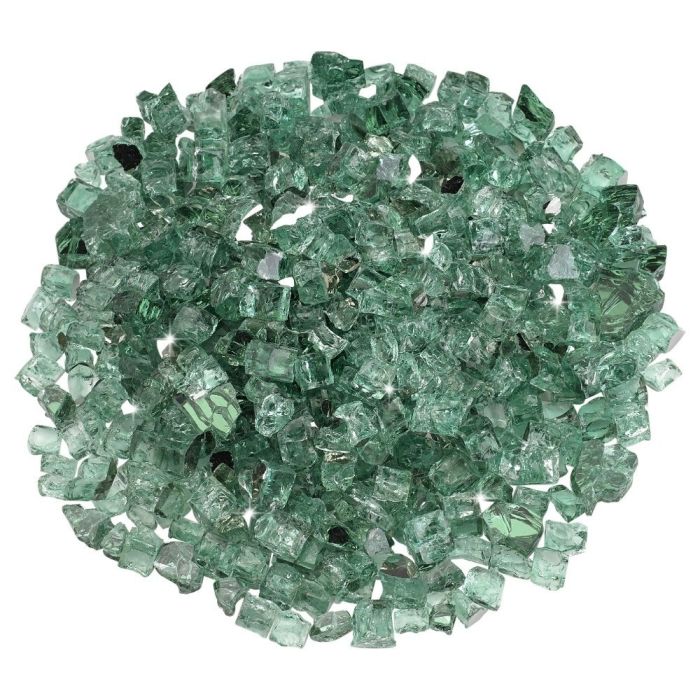 Fire by Design EVRFG 1/2-Inch Reflective Collection Fire Glass, 10 lb, Evergreen Reflective