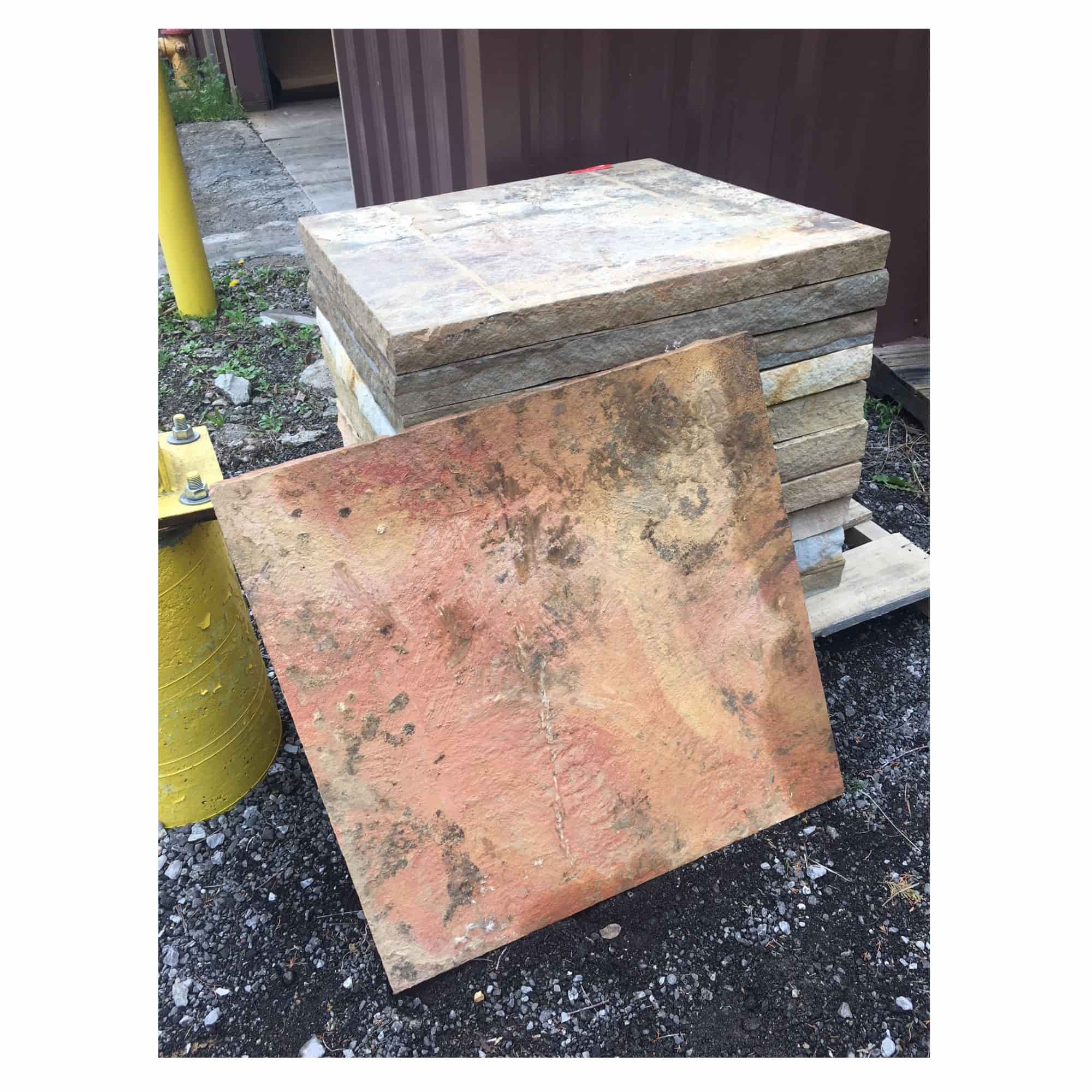 square limestone base