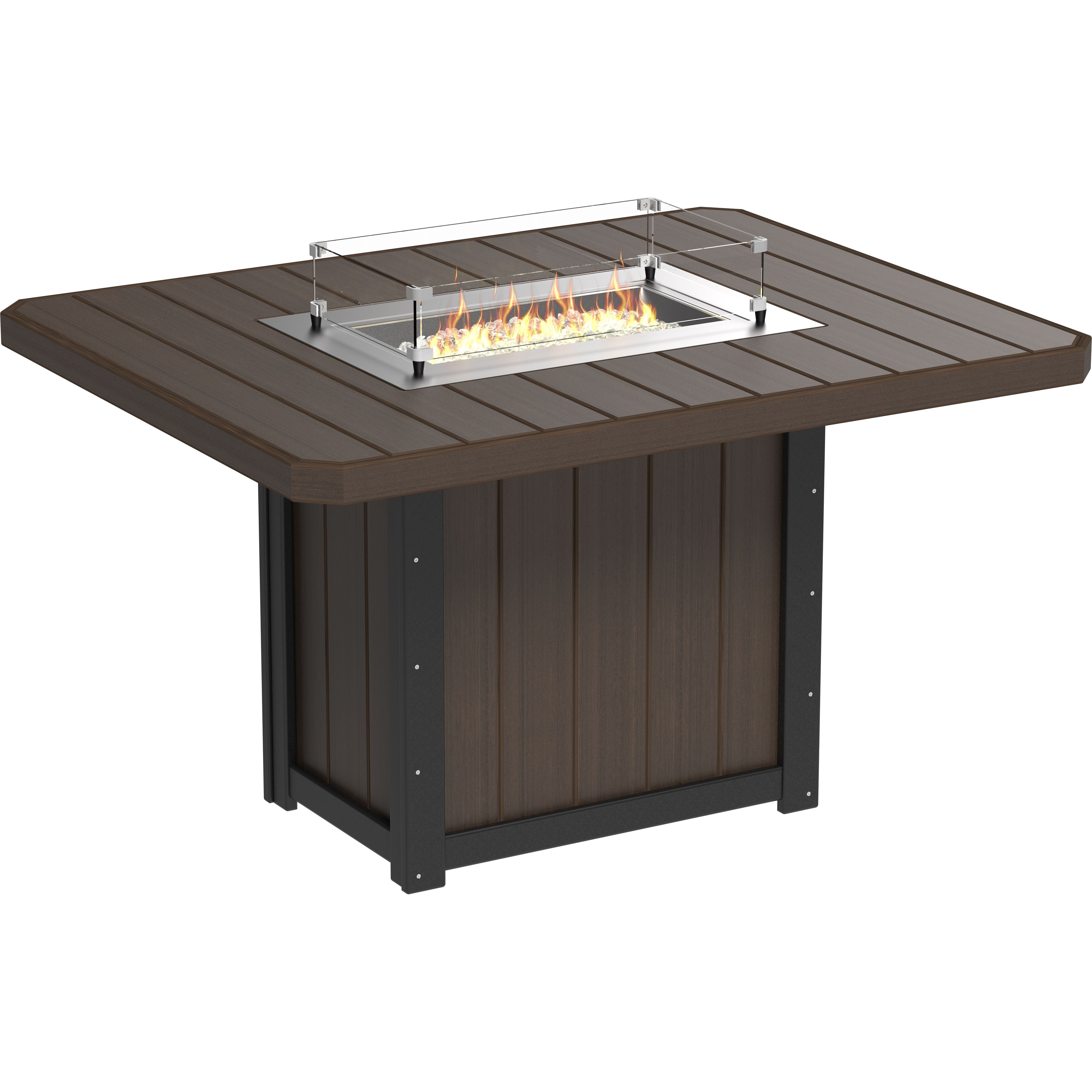 LuxCraft Lumin Fire Table 62 Rectangular