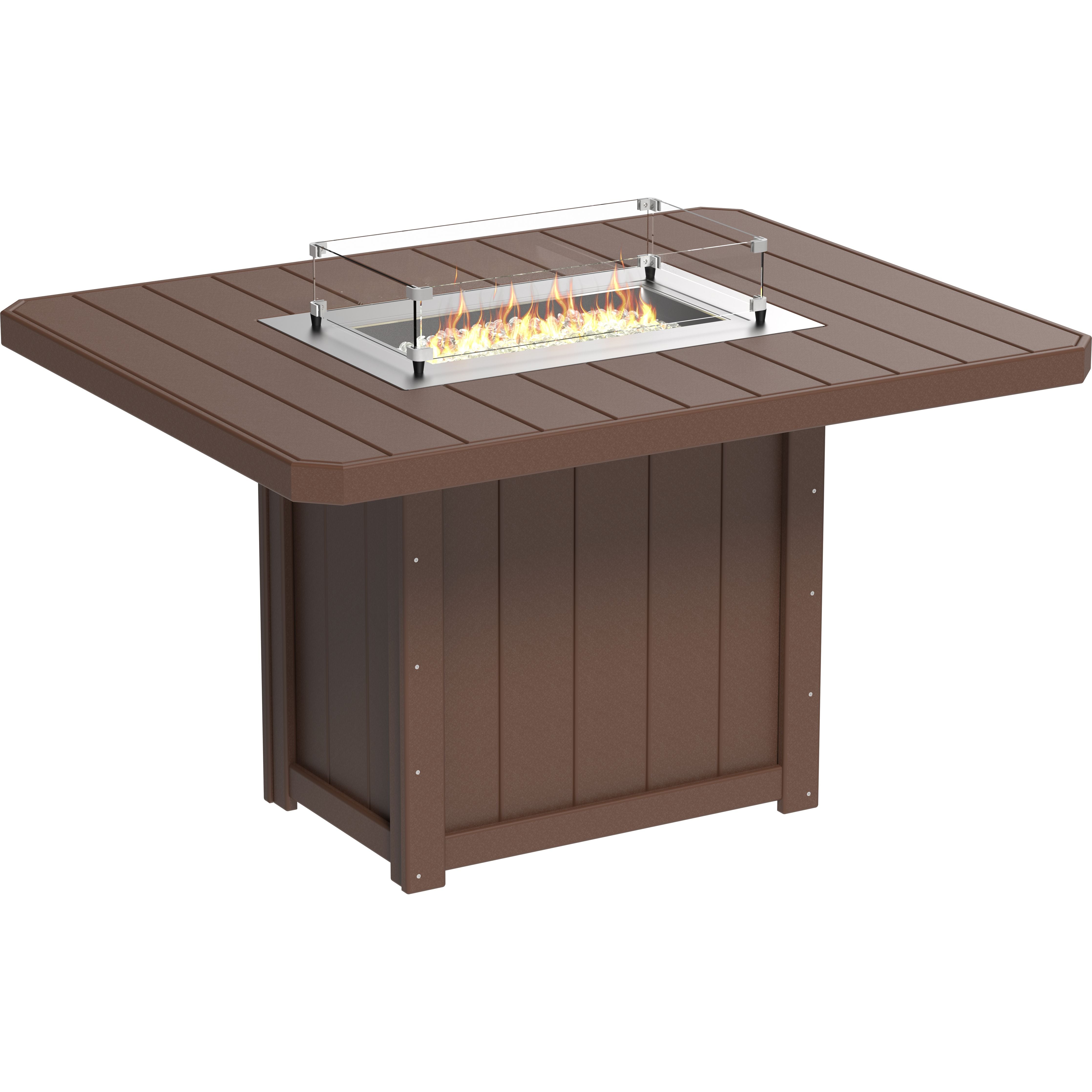 LuxCraft Lumin Fire Table 62 Rectangular