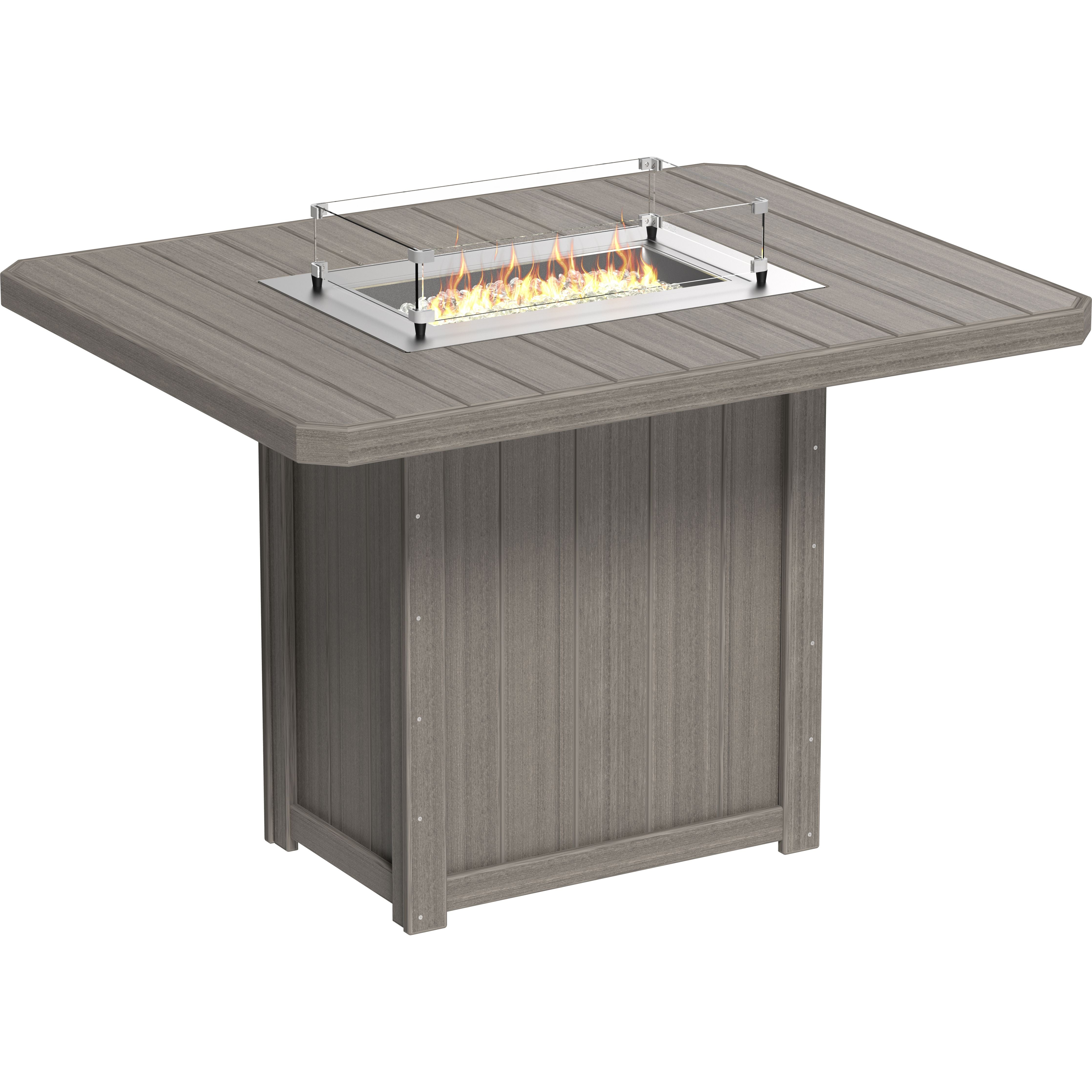LuxCraft Lumin Fire Table 62 Rectangular